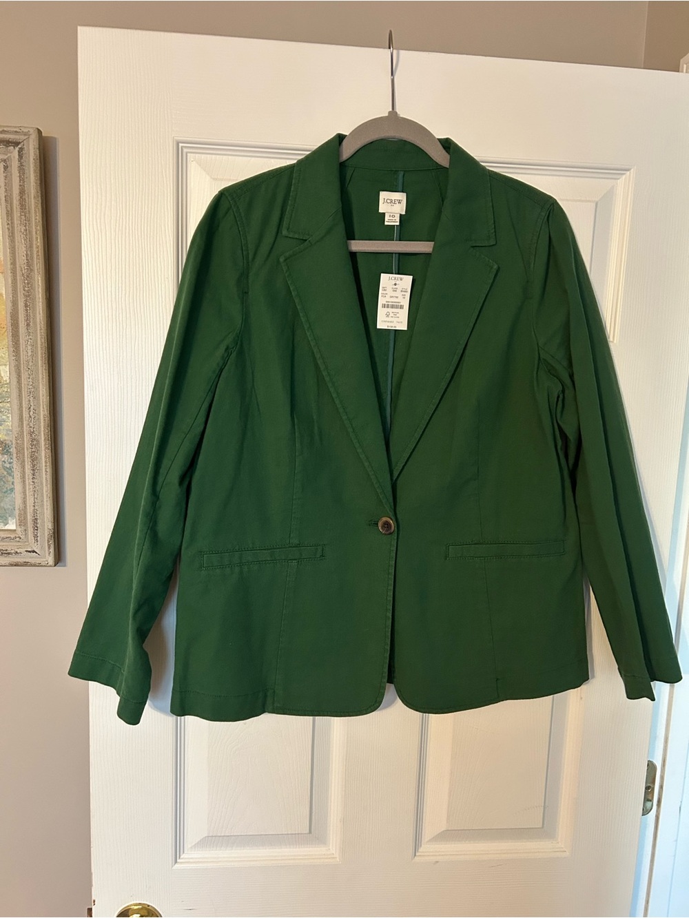 New with tags J. Crew Emerald Green Single-Button Blazer
